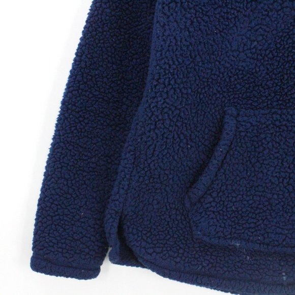 St. John Bay Sherpa Sweater Women's Petite Navy Blue Pullover Mock Neck Sz PS - Picture 3 of 8